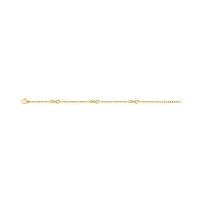 Bracelet en acier doré, taille 16cm