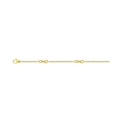 Collier en acier doré, taille 38cm