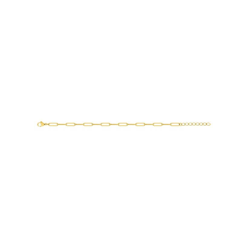 Bracelet chaîne en acier doré