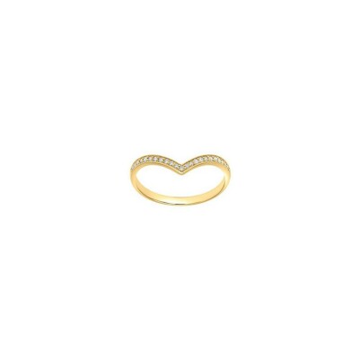 Bague en or jaune et diamant