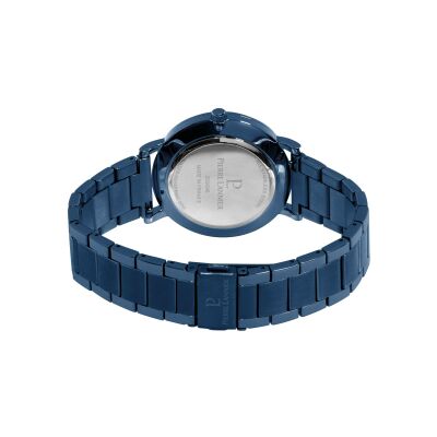 Coffret de montre Pierre Lannier Essential Bleu 431C469 et bracelet supplémentaire cuir noir