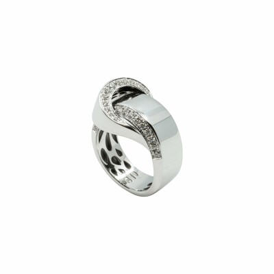 Bague en or blanc et diamant