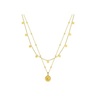 Collier en acier doré