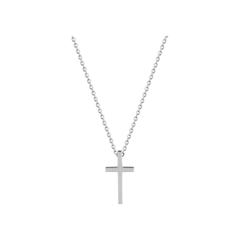 Collier croix en acier