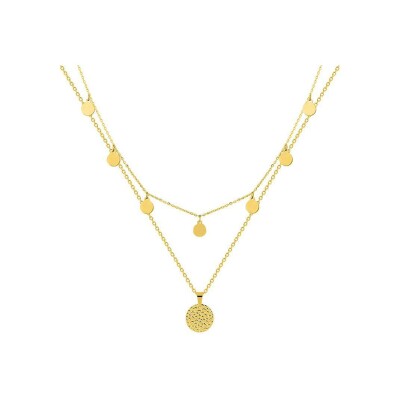 Collier en acier doré