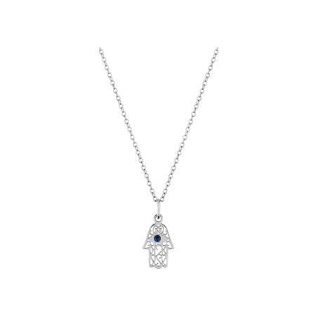 Collier en acier doré et cristal synthétique