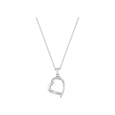 Collier coeur en acier