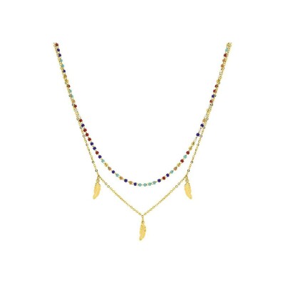 Collier en acier doré