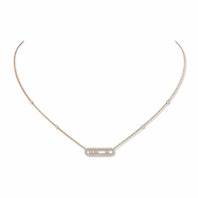 Messika Move Classique necklace, rose gold, diamonds