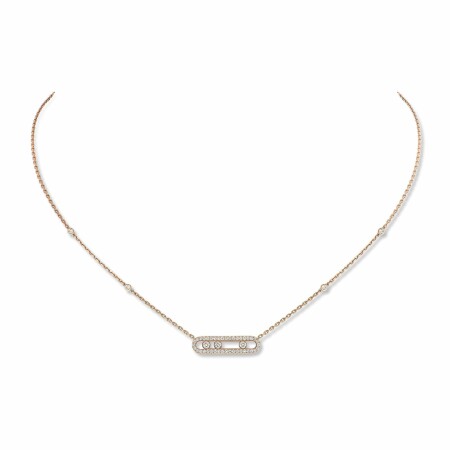 Messika Move Classique necklace, rose gold, diamonds