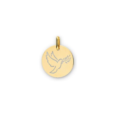 Médaille Colombe en or jaune