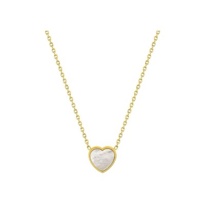 Collier en acier doré et nacre