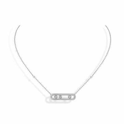 Collier Messika Baby Move Classique en or blanc et diamants