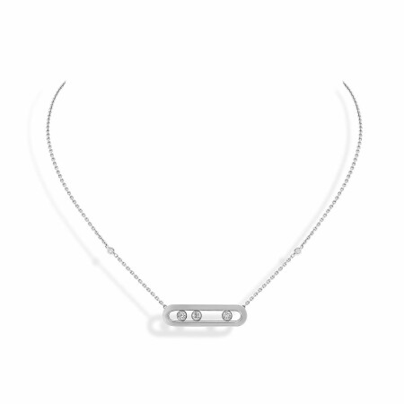 Collier Messika Baby Move en or blanc et diamants