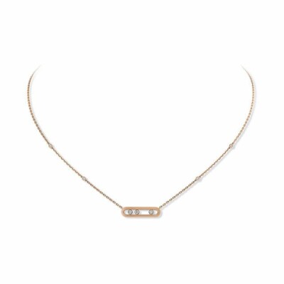 Collier Messika Baby Move Classique en or rose et diamants