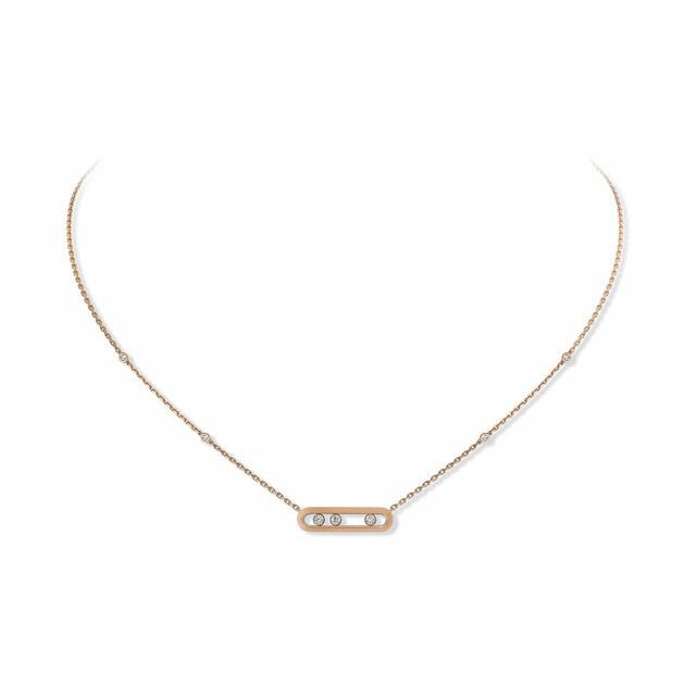 Messika Baby Move necklace, rose gold, diamonds