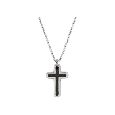 Collier en acier et carbone