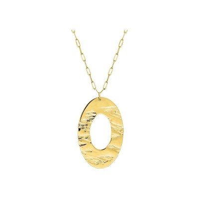 Collier sautoir en acier doré