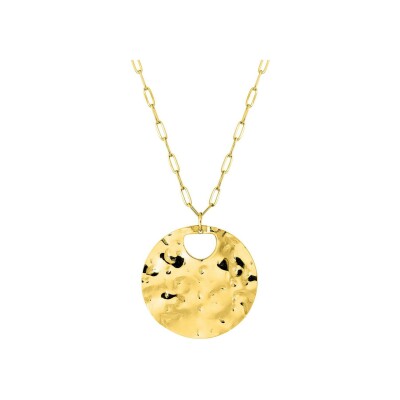 Collier sautoir en acier doré