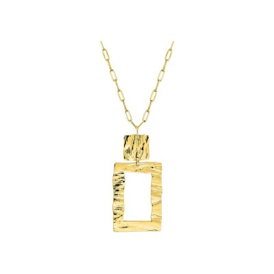 Collier sautoir en acier doré
