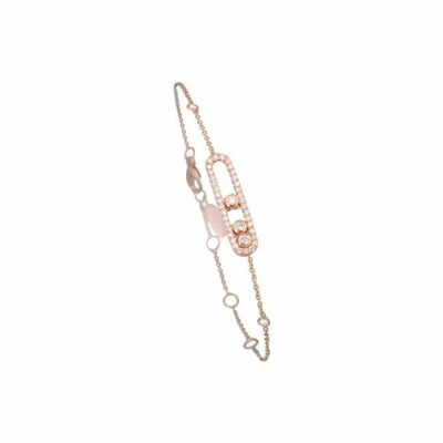 Bracelet Messika Baby Move pavé en or rose et diamants