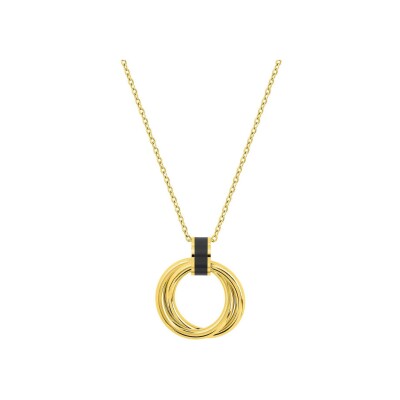 Collier en émail et acier doré