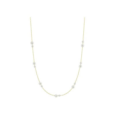Collier en acier doré et verre