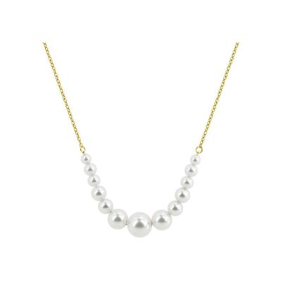 Collier en acier doré et verre