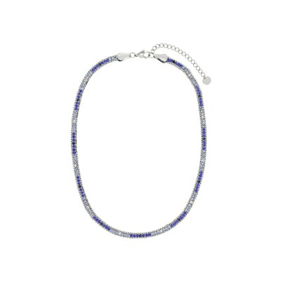 Collier en acier doré et cristal