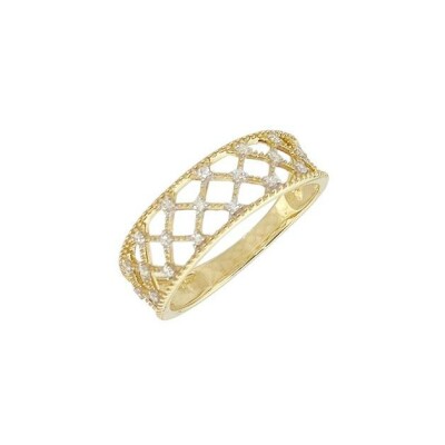 Bague en or jaune et diamant