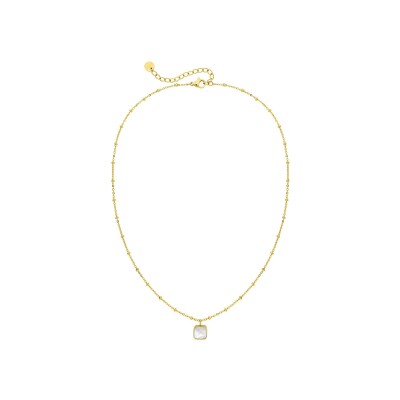 Collier en acier doré et nacre