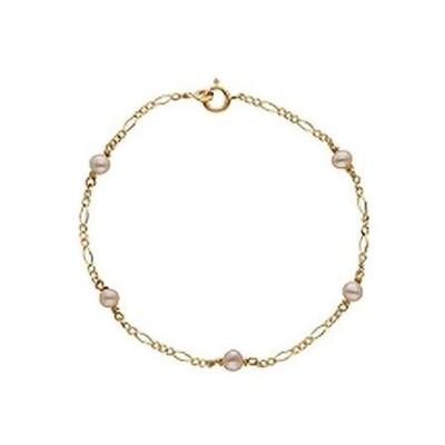 Bracelet en or jaune et perle de culture d'eau douce
