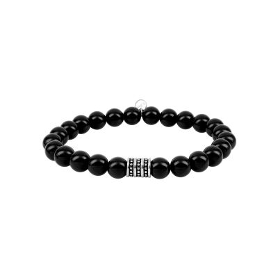 Bracelet en acier et agate