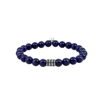 Bracelet en acier et agate