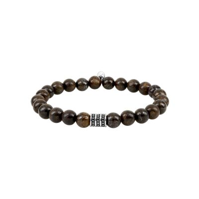 Bracelet en acier et bronzite