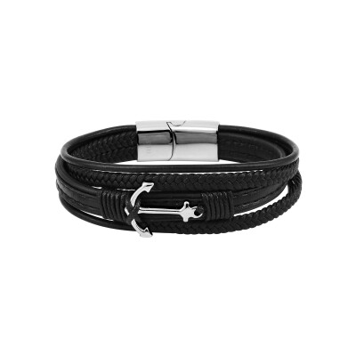 Bracelet en matière synthétique et acier