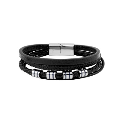 Bracelet en matière synthétique et acier