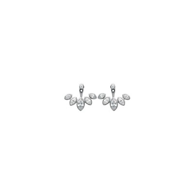 Boucles d'oreilles belOReil en argent rhodié et oxydes de zirconium