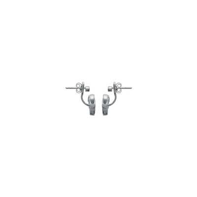 Boucles d'oreilles belOReil en argent rhodié et oxydes de zirconium