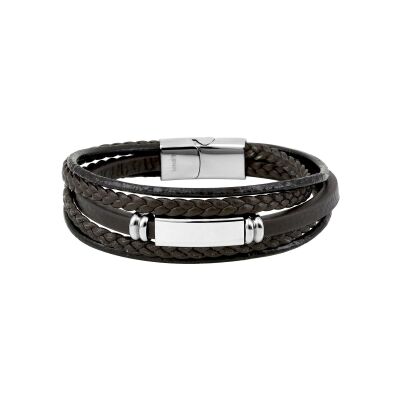 Bracelet en matière synthétique et acier