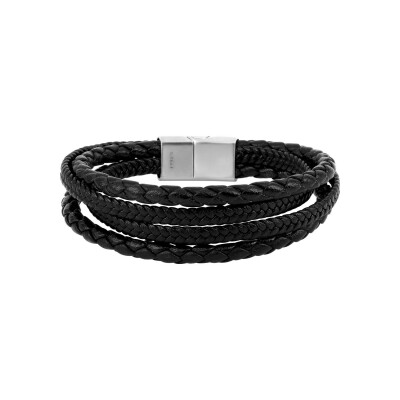 Bracelet en acier et matière synthétique