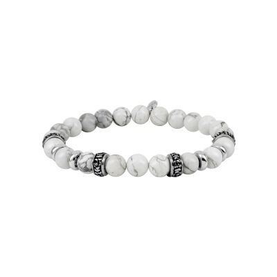 Bracelet en acier et agate
