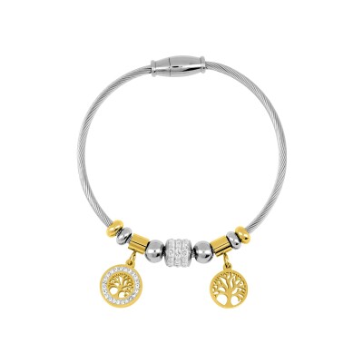 Bracelet en acier doré