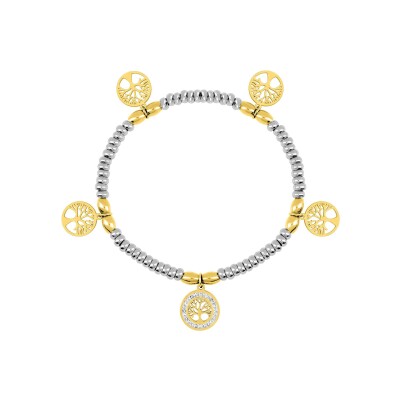 Bracelet en acier doré