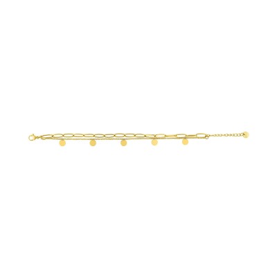 Bracelet en acier doré