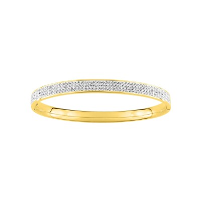 Bracelet en acier doré et cristal