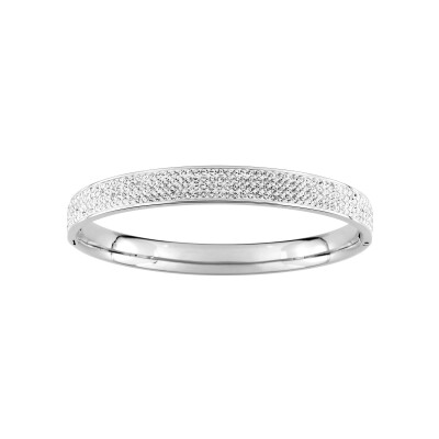 Bracelet en acier et cristal