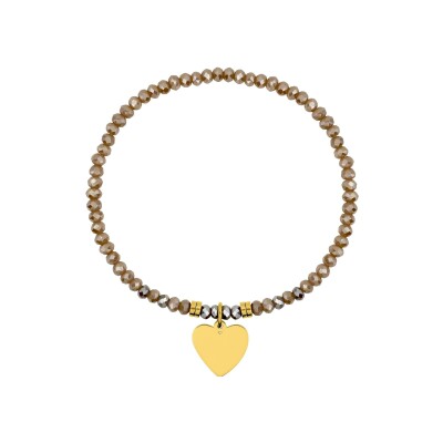 Bracelet en acier doré et cristal