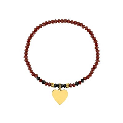 Bracelet en acier doré et cristal