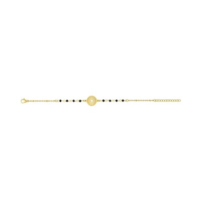 Bracelet en acier doré et cristal